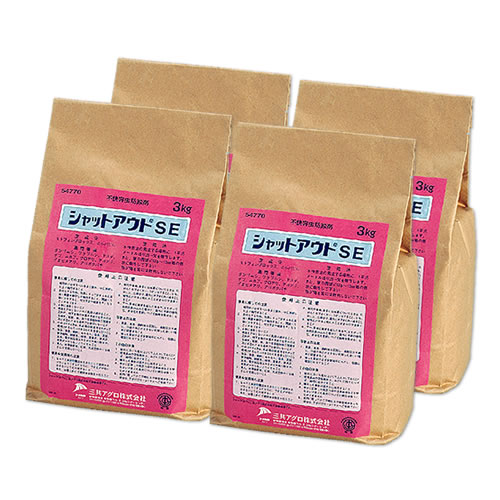 虫退治.COM / 業務用 粉剤殺虫剤 シャットアウトSE 3kg×4袋 ムカデ