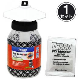 フライマグネット 1セット (トラップ本体＋誘引剤) [ハエ 捕獲器 臭気トラップ 殺虫剤不使用]