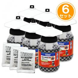 フライマグネット 6セット (トラップ本体＋誘引剤) [ハエ 捕獲器 臭気トラップ 殺虫剤不使用]