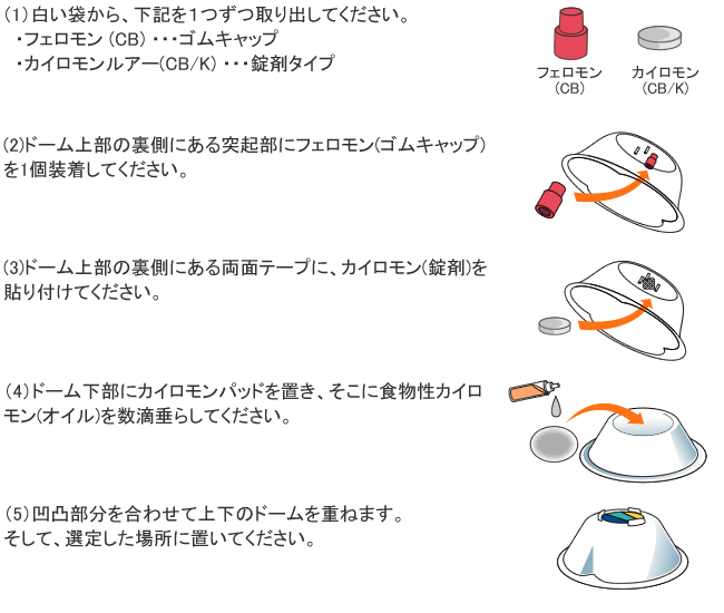 ドームトラップ 使用方法 配置