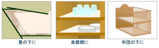 虫退治 Com 殺虫剤不使用 安心シート 4枚入 防カビ 消臭 防虫 防ダニ効果 敷くだけ